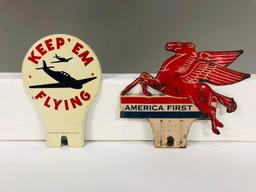 Lot Of Two License Plate Toppers