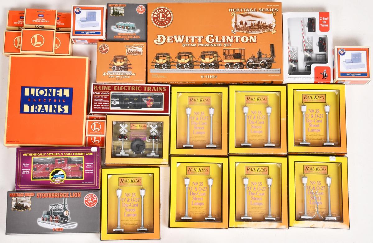 Lionel & Rail King & K-Line & Z-Stuff & M.T.H. NIB Items Lot Of 26