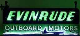 Evinrude Outboard Motors w/Great Graphics Neon Sign