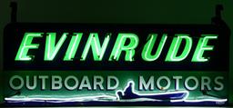 Evinrude Outboard Motors w/Great Graphics Neon Sign