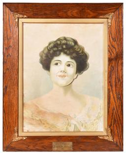 Hoyt Life Picture Automaton "Gibson Girl" Style w/Brass Tag