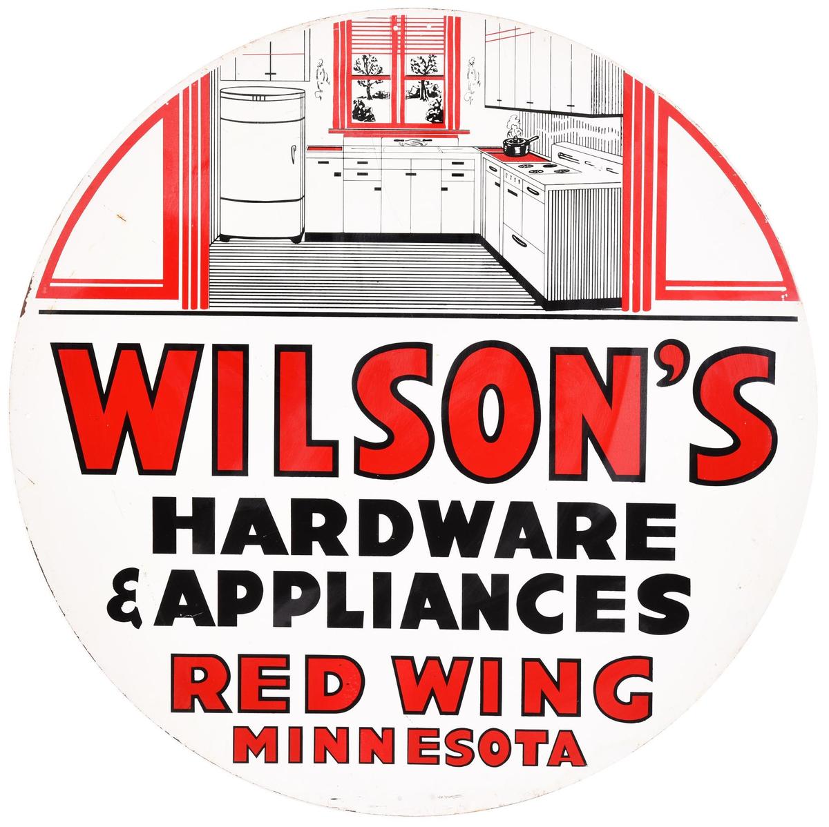 Wilson's Hardware & Appliance Red Wing Metal Sign