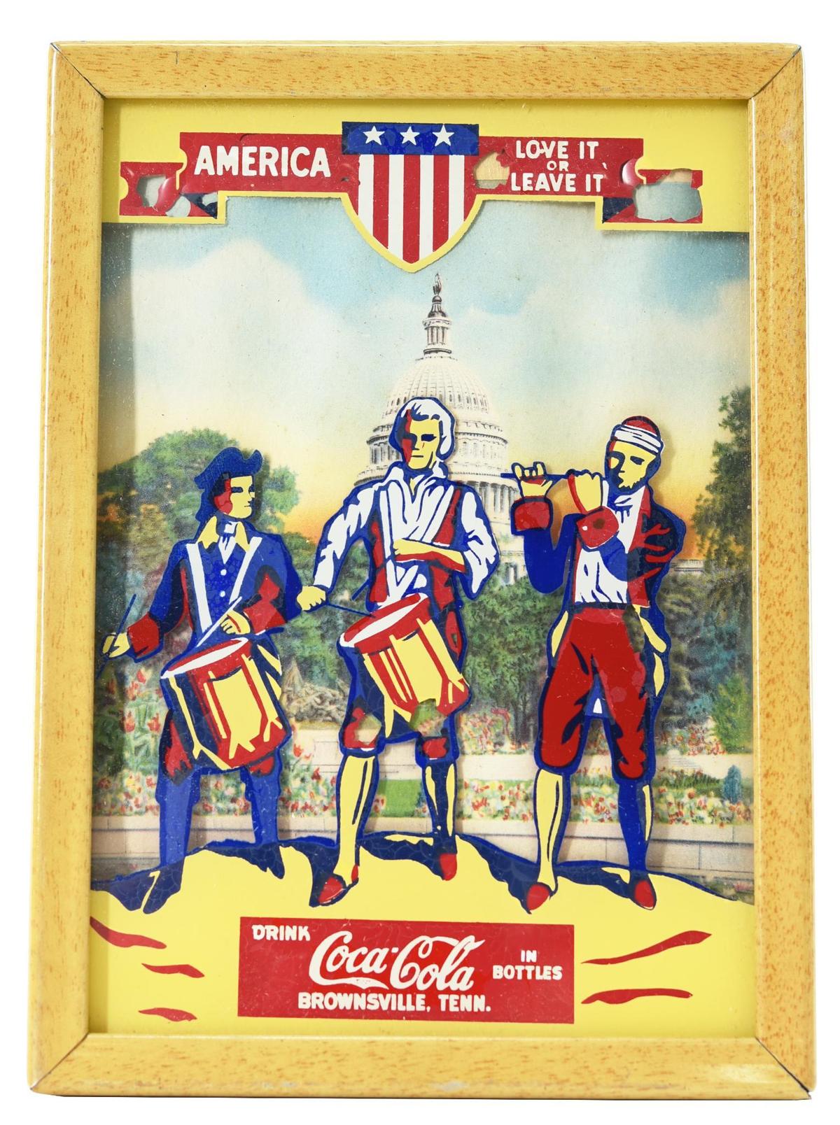 Coca-Cola "America Love it or Leave It" Sign NIB
