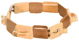 Carved Bone Eskimo Bracelet