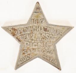 1897 Reading Hardware Bene. Assoc. Picnic Charm