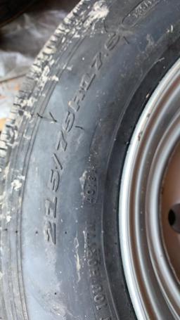 1 of 2 New Tire 215/75 R 17.5 w/rim
