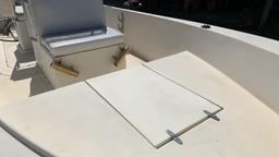 Center console boat with trailer