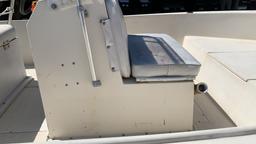 Center console boat with trailer