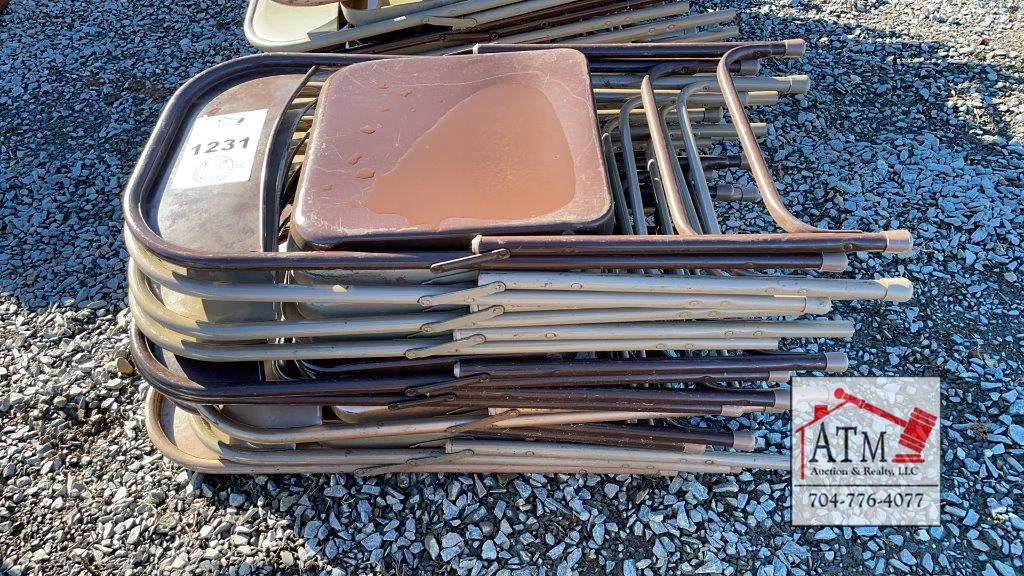 (10) Folding Metal Chairs