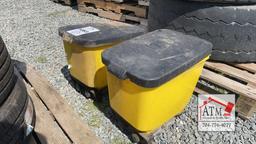 (2) John Deere Fertilizer Hoppers
