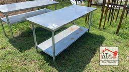 72" x 30" Stainless Table