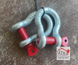 (2) NEW 3/4" Screw Pin Anchor Shackles