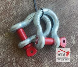 (2) NEW 3/4" Screw Pin Anchor Shackles