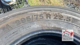 (2) 295/75R22.5 Tires