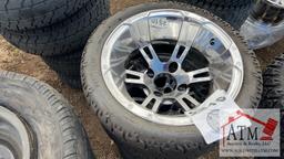 (4) Flame Design Golf Cart Wheels