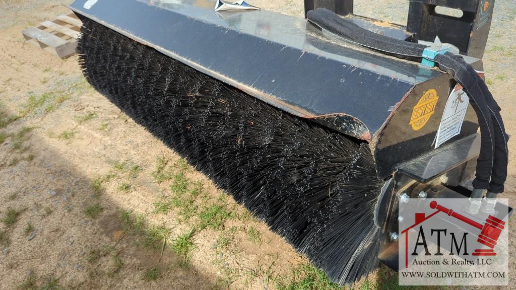 Wolverine Angle Broom - Skidsteer Attachment