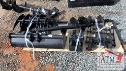 NEW 9 Piece Mini Excavator Attachment Set