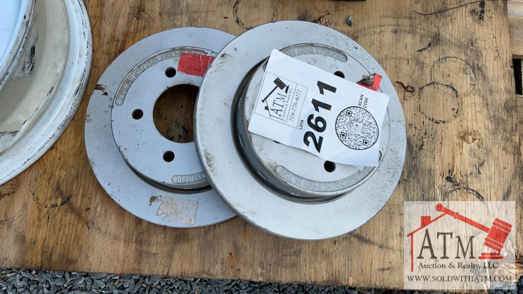 (2) NEW 5-Lug Trailer Disc Brakes