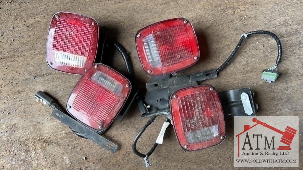 (4) Brake Lights (With brackets & tag bracket)