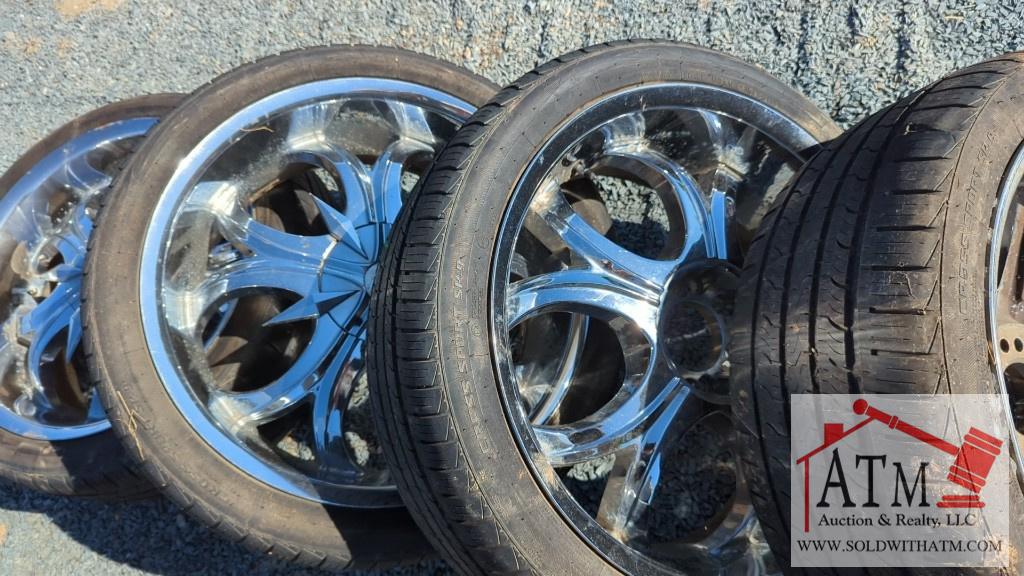 (4) 22" Chevrolet 6-Lug Mossa Wheels