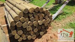 (60) 4" x 7.5' Treated Fence Post