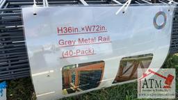 NEW Grey Metal Rail Panels - 40 Panels