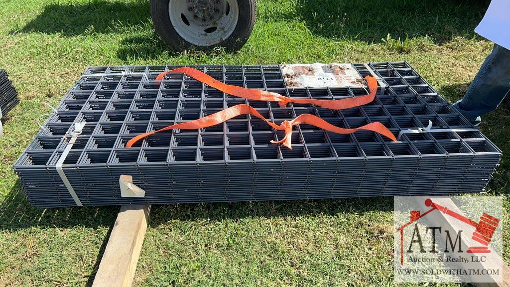 NEW Grey Metal Rail Panels - 40 Panels