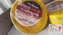 (2) 3"x30' 9000lbs Recovery Straps