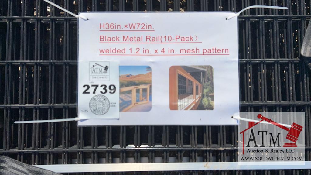 (10) NEW Black Metal Rail