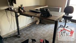 L-Shaped Electric Standing Desk