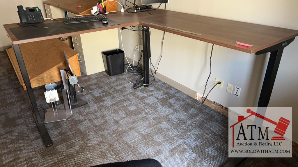 L-Shaped Electric Standing Desk