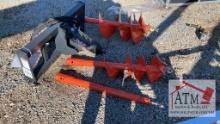 NEW Auger Drive & Bit - Skidsteer Attachment