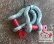 (2) NEW 3/4" Screw Pin Anchor Shackles