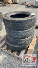 (4) 224/70R19.5 Tires