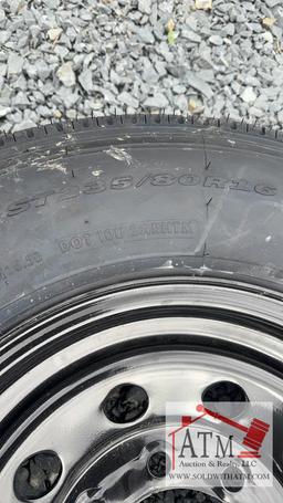 (1) NEW 235/80-16 14-Ply 8-Lug Tire/Wheel Assy