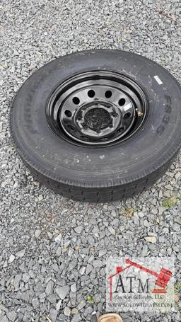 (1) NEW 235/80-16 14-Ply 8-Lug Tire/Wheel Assy