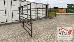 Continuous 24' Livestock Fence Panel w/ 10' Gate