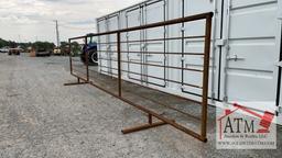Continuous 24' Livestock Fence Panel Free-standing