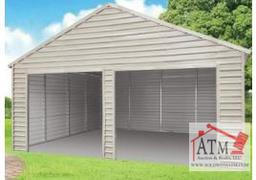 NEW 22' x 23' Double Garage Metal Shed