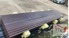 (30) NEW 12' x 3' Brown Metal Roof Panels