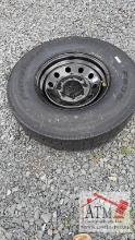 (1) NEW 235/80-16 14-Ply 8-Lug Tire/Wheel Assy
