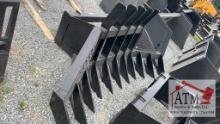 96" Heavy Duty Root Rake U-Blade - Skidsteer