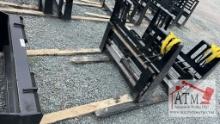 48" Hydraulic Adjustable Pallet Forks - Skidsteer