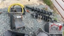 Auger w/ 9" and 10" Bit - Backhoe Attachment