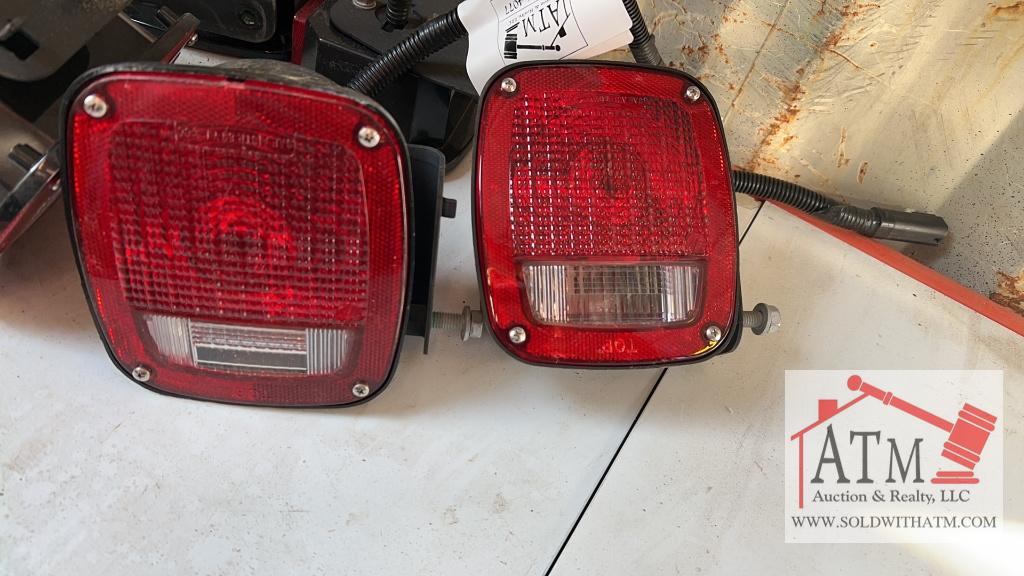 (3) Pairs of Tail Lights with Tag Brackets
