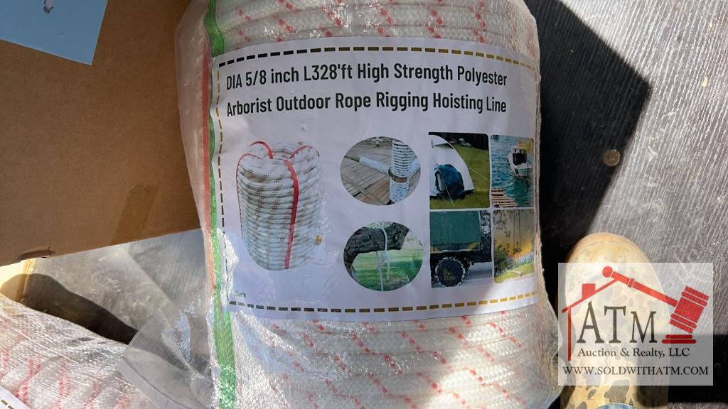 NEW 5/8" 328' Polyester Outdoor Rope
