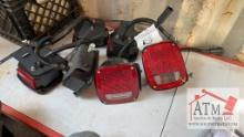 (3) Pairs of Tail Lights with Tag Brackets