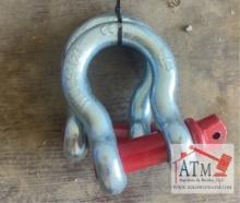 (2) NEW 1-1/8" Screw Pin Anchor Shackles
