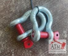 (2) NEW 3/4" Screw Pin Anchor Shackles