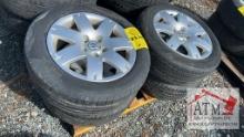(4) Volkswagen Wheels and Tires